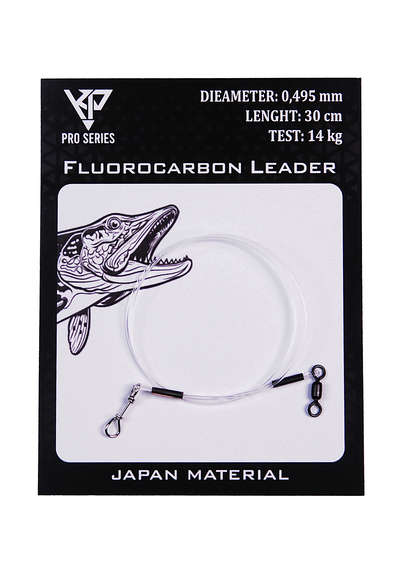 K.P Fluorocarbon Leader 0.495mm - 30cm 1kpl(FastSnap-0)