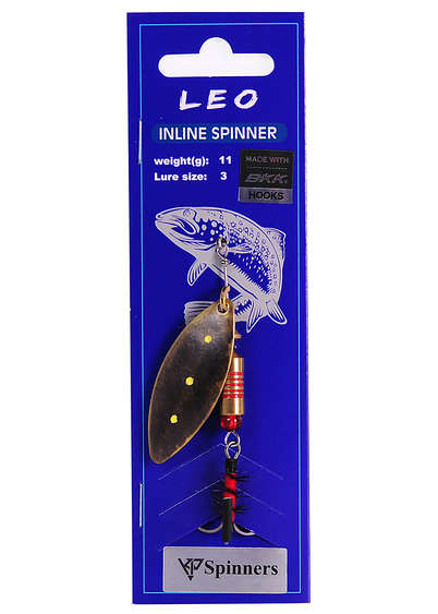 Leo inline spinner with mouche size:3 color 15