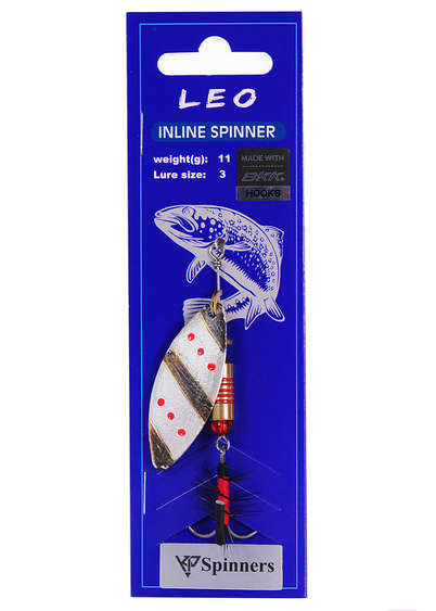 Leo inline spinner with mouche size:3 color 19