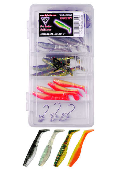 Original Shad 2" assortment 20pcs + 3 jig heads