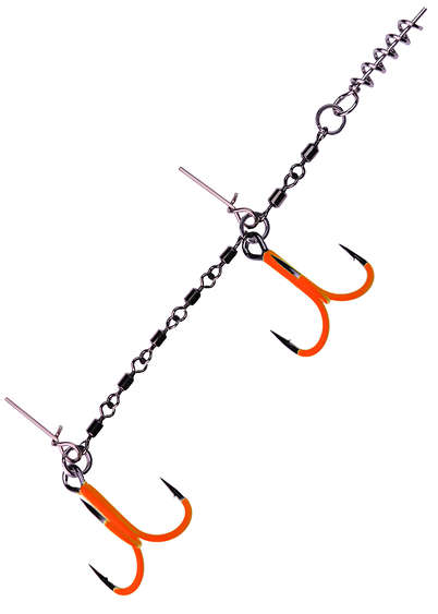 K.P Heavy Stinger rig UV Orange Koukku: 1 1kpl