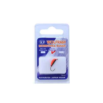 K.P Volfram Mormyshka 4mm banan 1pcs Color:008