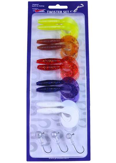 K.P Twister 4" Grub jig assortment