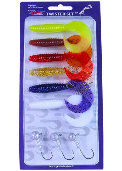 K.P Twister 5" Grub jig assortment